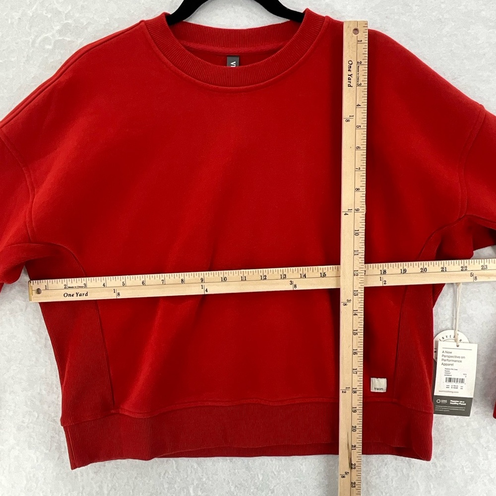 NWT Vuori‎ Restore Rib Crew Scarlet Small VW2057 - Picture 9 of 10